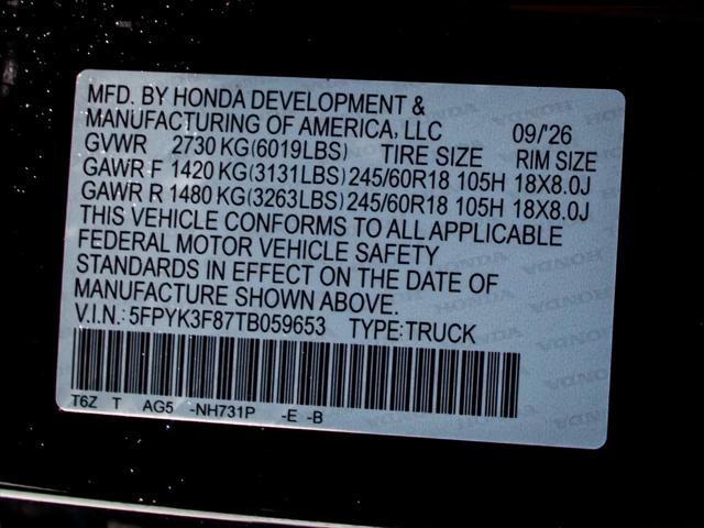 2026 Honda Ridgeline Black Edition