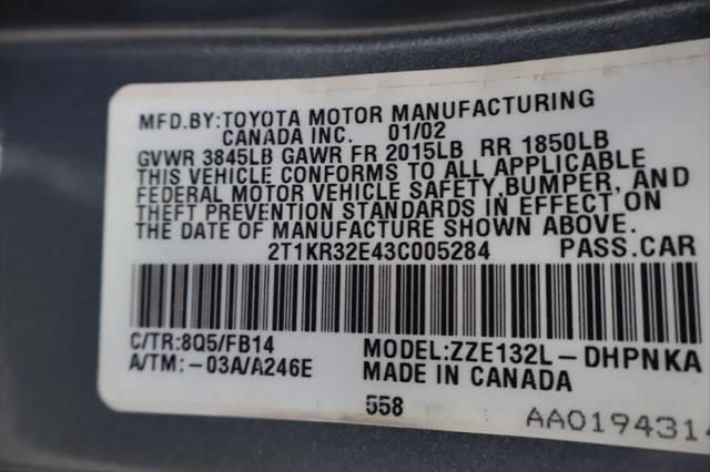 2003 Toyota Matrix XR