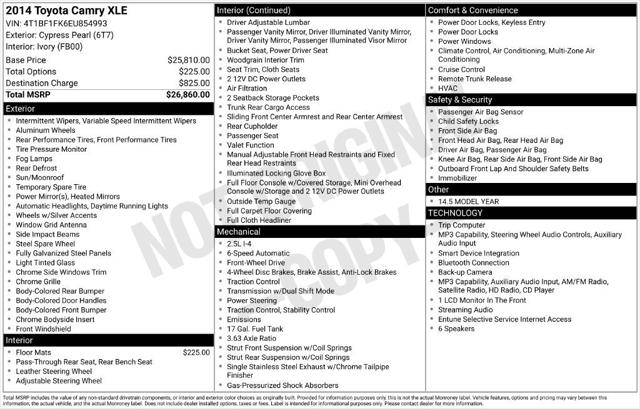 2014 Toyota Camry XLE 2014 Toyota Camry XLE