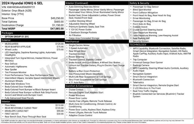 2024 Hyundai IONIQ 6 SEL 2024 Hyundai IONIQ 6 SEL