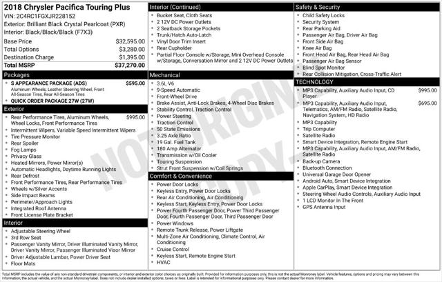 2018 Chrysler Pacifica Touring Plus for sale in Cincinnati, OH
