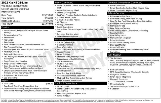 2022 Kia K5 GT-Line for sale in Cin, OH
