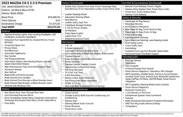 2023 Mazda CX-5 2.5 S Premium