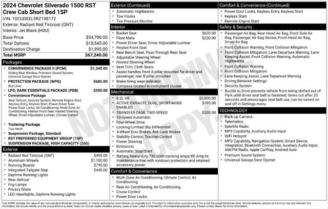 2024 Chevrolet Silverado 1500 4WD Crew Cab Short Bed RST 2024 Chevrolet Silverado 1500 4WD Crew Cab Short Bed RST