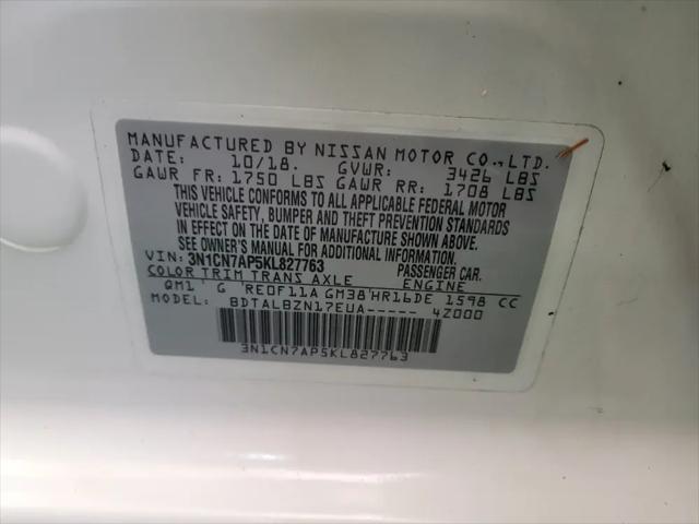 2019 Nissan Versa 1.6 SV
