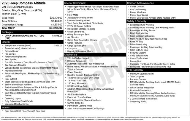 2023 Jeep Compass Altitude 4x4 2023 Jeep Compass Altitude 4x4