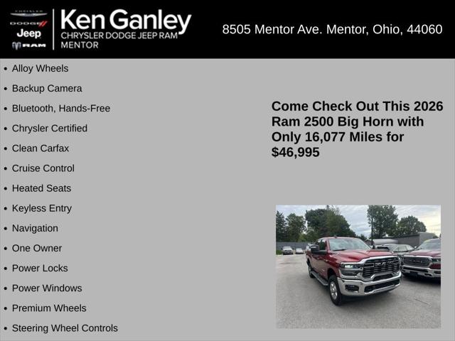2026 Ram 2500 Big Horn Crew Cab 4x4 64 Box