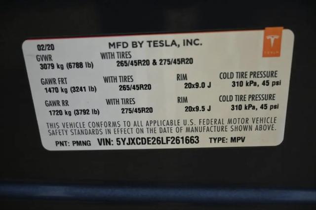 2020 Tesla Model X Long Range Plus Dual Motor All-Wheel Drive