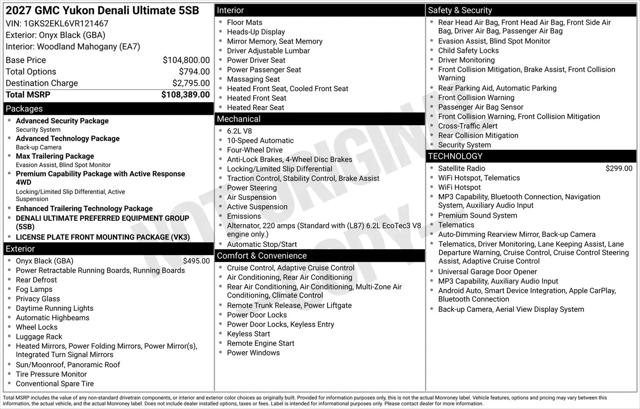 2027 GMC Yukon Denali Ultimate