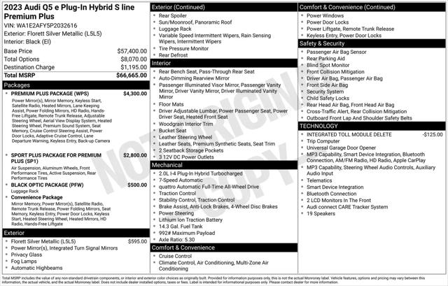 2023 Audi Q5 Premium Plus 55 TFSI e S line quattro S tronic for sale in Schaumburg, IL