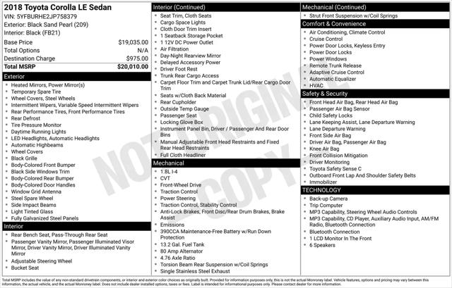 2018 Toyota Corolla L for sale in Manvel, TX
