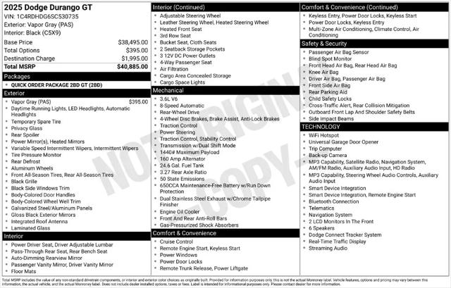 2025 Dodge Durango GT RWD