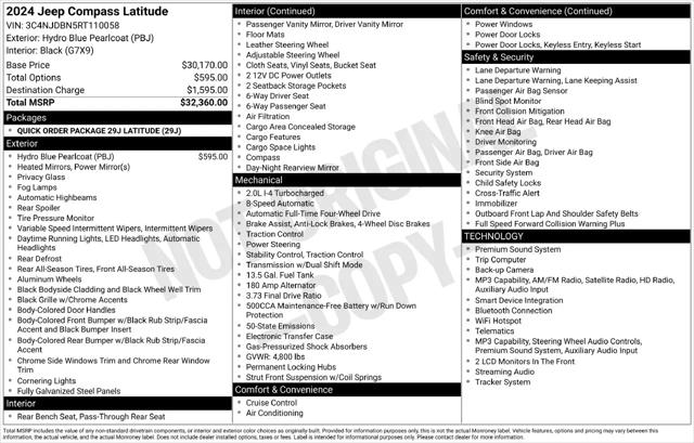 2024 Jeep Compass Latitude 4x4