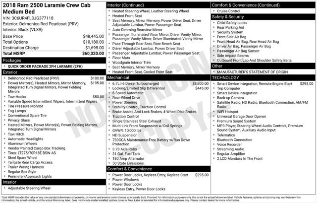 2018 Ram 2500 Laramie Crew Cab 4x2 64 Box