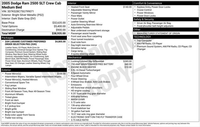 2005 Dodge Ram 2500 SLT/Laramie