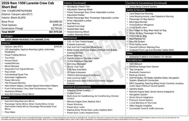 2026 Ram 1500 Laramie Crew Cab 4x4 57 Box