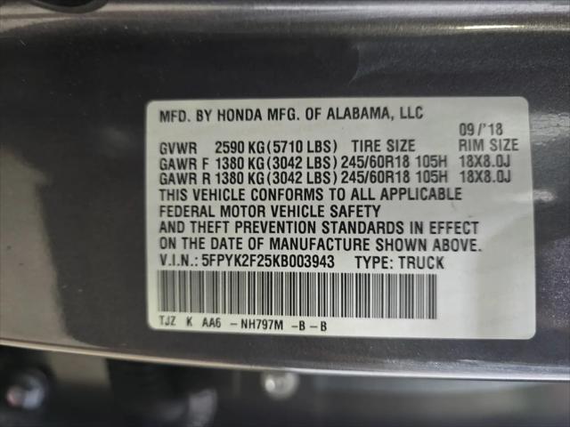 2019 Honda Ridgeline RT