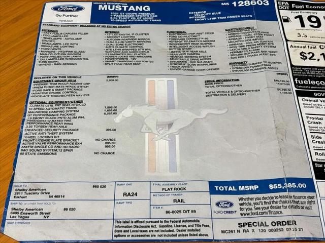 2021 Ford Mustang GT Premium Fastback