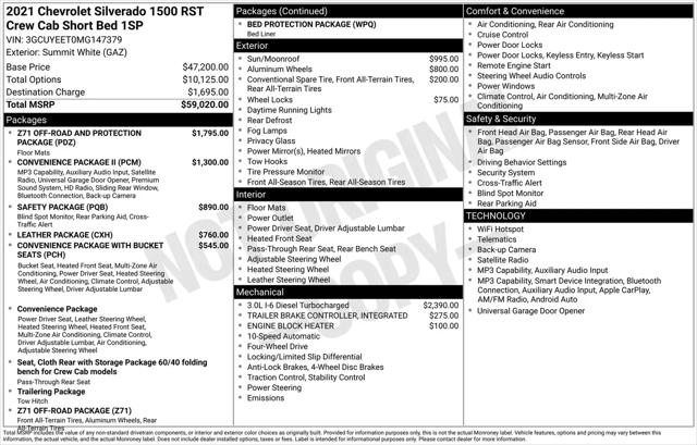 2021 Chevrolet Silverado 1500 4WD Crew Cab Short Bed RST for sale in Manvel, TX