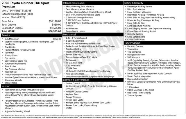 2026 Toyota 4Runner TRD Sport Premium for sale in Huntsville, AL