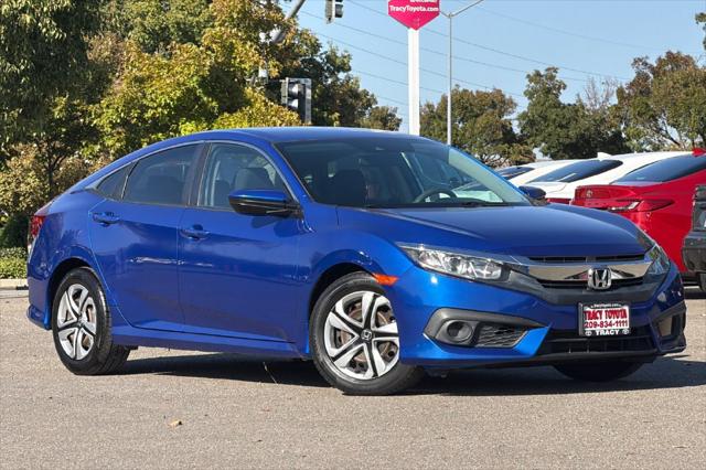 Used 2017 Honda Civic LX with VIN 19XFC2F67HE039843 for sale in Tracy, CA