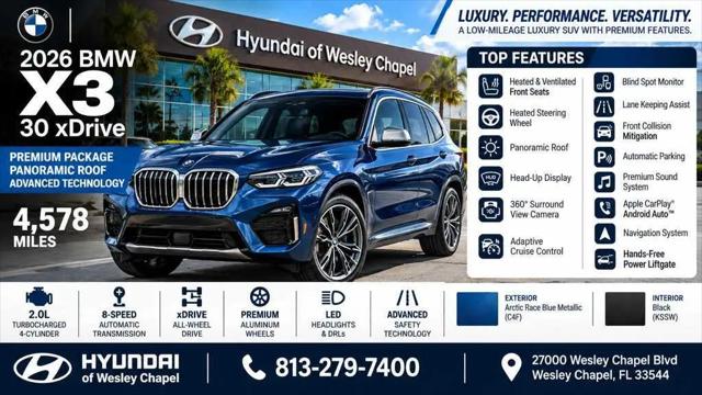 2026 BMW X3 30 xDrive for sale in Wesley Chapel, FL