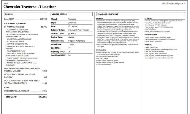 2023 Chevrolet Traverse AWD LT Leather for sale in North Dartmouth, MA