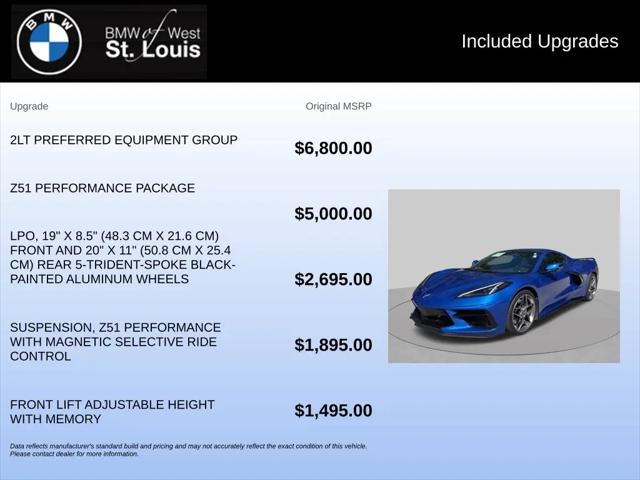 2020 Chevrolet Corvette Stingray RWD Convertible 2LT