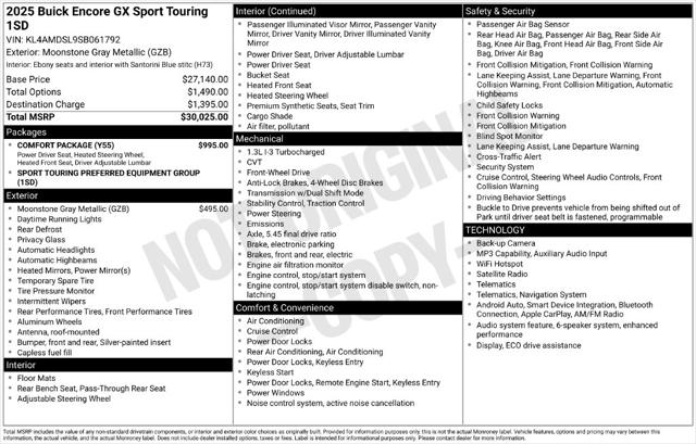 2025 Buick Encore GX Sport Touring FWD