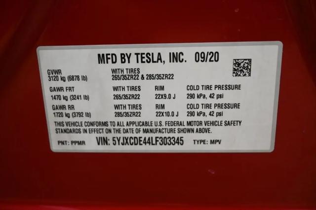 2020 Tesla Model X Performance Dual Motor All-Wheel Drive