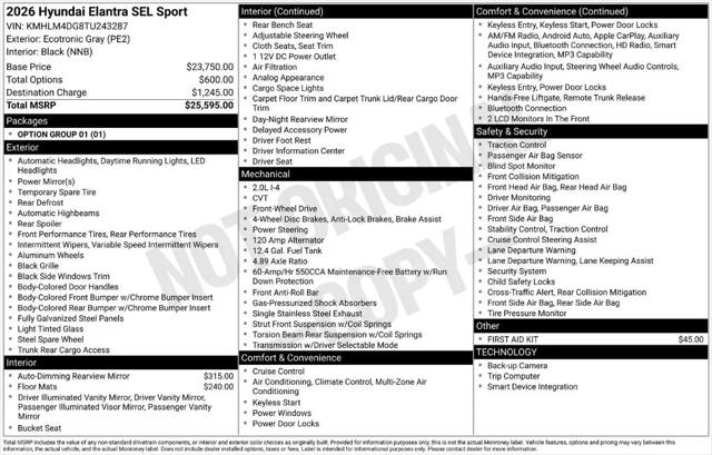 2026 Hyundai Elantra SEL Sport for sale in Gurnee, IL