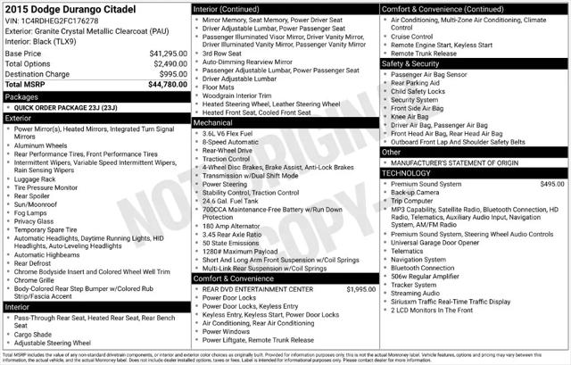 2015 Dodge Durango Citadel