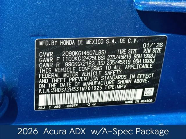 2026 Acura ADX A-Spec
