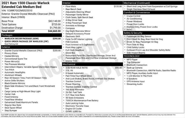2021 Ram 1500 Warlock Quad Cab 4x4 64 Box
