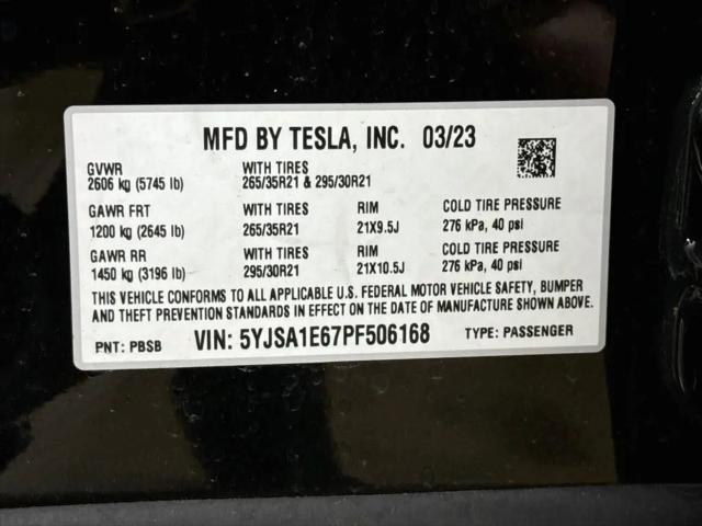 2023 Tesla Model S Plaid Tri Motor All-Wheel Drive