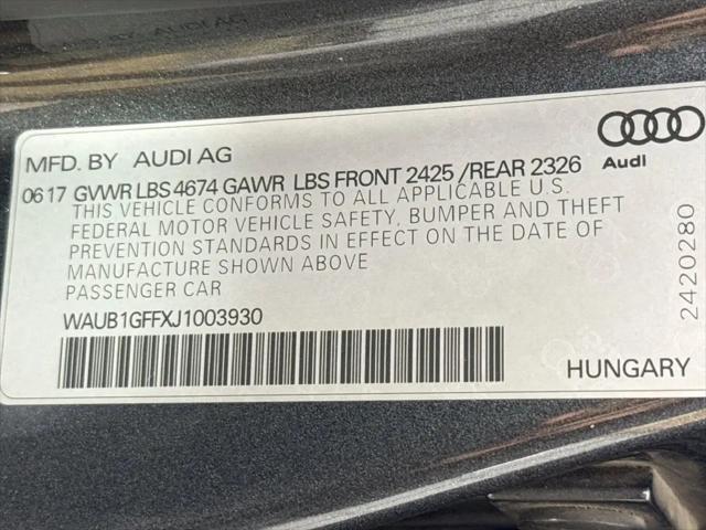 2018 Audi S3 2.0T Premium Plus