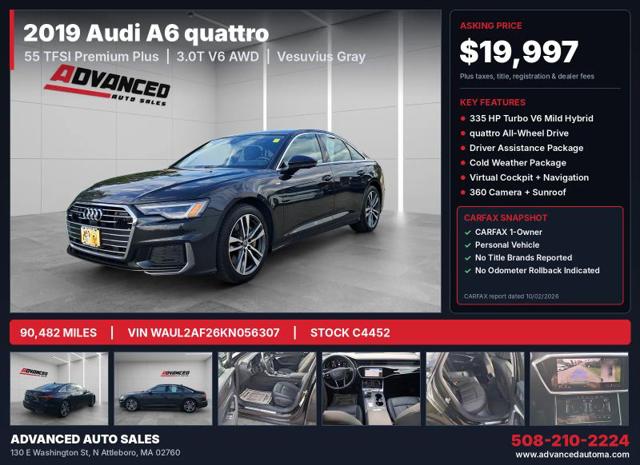 2019 Audi A6 55 Premium for sale in North Attleboro, MA