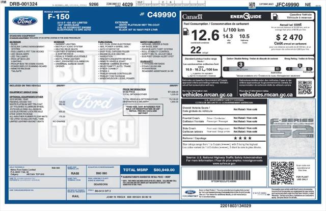 2018 Ford F-150 Limited 2018 Ford F-150 Limited
