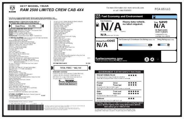 2017 Ram 2500 Limited Crew Cab 4x4 64 Box