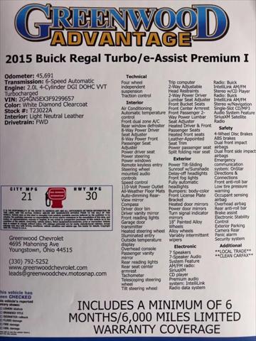 2015 Buick Regal Turbo/e-Assist Premium I