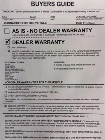 2015 Buick Regal Turbo/e-Assist Premium I