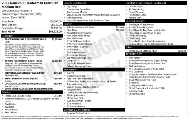 2027 Ram 2500 Tradesman