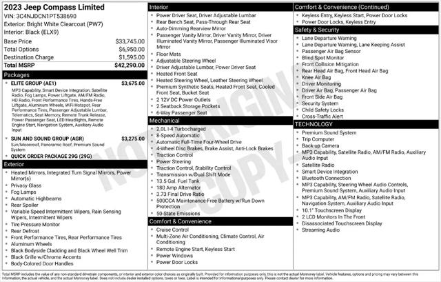 2023 Jeep Compass Limited 4x4