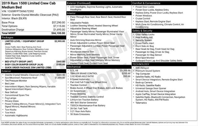 2019 Ram 1500 Limited Crew Cab 4x4 64 Box