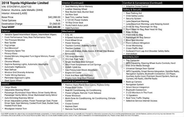 2018 Toyota Highlander Limited for sale in Albany, GA