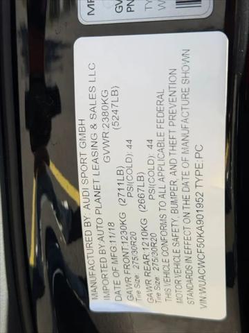 2019 Audi RS5 2.9T