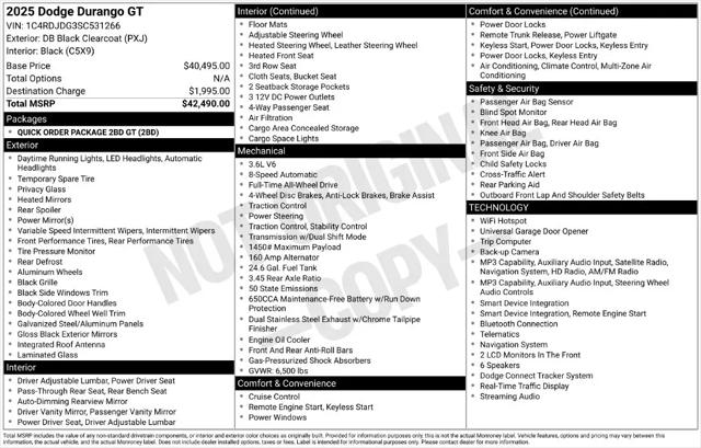 2025 Dodge Durango GT AWD