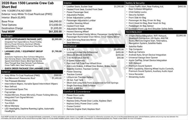 2020 Ram 1500 Laramie Crew Cab 4x4 57 Box
