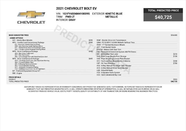 2021 Chevrolet Bolt EV FWD LT