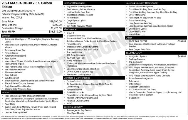 2024 Mazda CX-30 2.5 S Carbon Edition